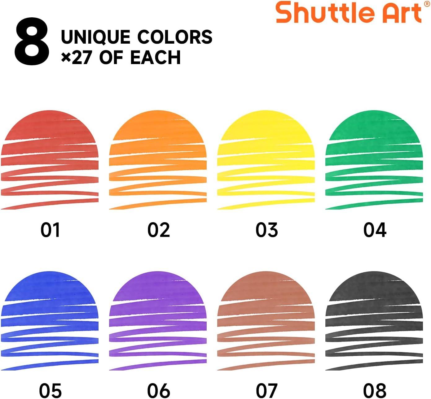 imageShuttle Art 8 Colors Watercolor Paint Set Bundle  24 Pack 8 Colors Watercolor Paint Set Bulk  216 Pack Washable Markers