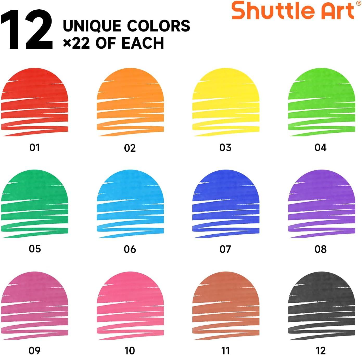 imageShuttle Art 8 Colors Watercolor Paint Set Bundle  60 Pack 8 Colors Watercolor Paint Set Bulk  264 Pack Washable Markers