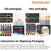 47 Pack Acrylic Paint Set, Shuttle Art 15 Colours (12ml Each, 2Pack) Acrylic Paint with 10 Brushes Painting Canvas Knife Palette Sponge, Complete Gift Set for Kids, Adults Painting Canvas, Ceramic(15 Colors x 2)