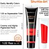 Shuttle Art 30 Colors Acrylic Paint Set, 36ml Tubes with 3 Brushes, Artist Grade Acrylic Paint, for Kids Adults Beginners, Painting on Crafts Canvas Wood Rocks