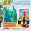 Shuttle Art Acrylic Paint, 12 Colors Acrylic Paint Large Bottle Set, 473ml/16oz Each, Rich Pigments, High Viscosity, Bulk for Artists, Beginners and Kids on Rocks Crafts Canvas Wood(14+1 Colors)