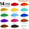 Shuttle Art Acrylic Paint, 12 Colors Acrylic Paint Large Bottle Set, 473ml/16oz Each, Rich Pigments, High Viscosity, Bulk for Artists, Beginners and Kids on Rocks Crafts Canvas Wood(14+1 Colors)