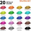 Shuttle Art Acrylic Paint, 50 Colors Acrylic Paint Set, 2oz/60ml Bottles, Rich Pigments, Water Proof, Premium for Artists, Beginners and Kids on Canvas Rocks Wood Ceramic Fabric(Metallic)