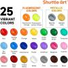 Shuttle Art Acrylic Paint, 50 Colors Acrylic Paint Set, 2oz/60ml Bottles, Rich Pigments, Water Proof, Premium for Artists, Beginners and Kids on Canvas Rocks Wood Ceramic Fabric(Regular)