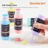 Shuttle Art Acrylic Paint, 50 Colors Acrylic Paint Set, 2oz/60ml Bottles, Rich Pigments, Water Proof, Premium for Artists, Beginners and Kids on Canvas Rocks Wood Ceramic Fabric(Pastel)