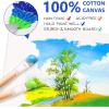Shuttle Art Canvas Panels and Acrylic Paint Bundle, Art Painting Supplies Set for 50 Colors Acrylic Paint Bottles (60ml/2oz) & 52 Pack Painting Canvas (5×5”, 6×6”, 8×8”, 10×10”)