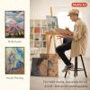 Shuttle Art Stretched Canvas and Acrylic Paint Bundle, Art Painting Supplies Set for 18 Colors Acrylic Paint Bottles (240ml/8.12oz) & 12 Pack Painting Canvas (11×14”)