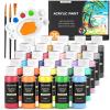 Shuttle Art Acrylic Paint, 50 Colors Acrylic Paint Set, 2oz/60ml Bottles, Rich Pigments, Water Proof, Premium for Artists, Beginners and Kids on Canvas Rocks Wood Ceramic Fabric(Regular)