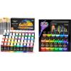 Shuttle Art Acrylic Paint Set Bundle, 50 Rrgular Colors and 12 Glow in the Dark Paint for Artists