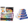 Shuttle Art Acrylic Painting Bundle, Set for 36 Colors Acrylic Paint in Bottles (60ml/2oz) + 52 Multi Pack Painting Canvas Panels
