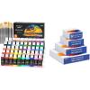 Shuttle Art Canvas Panels and Acrylic Paint Bundle, Art Painting Supplies Set for 50 Colors Acrylic Paint Bottles (60ml/2oz) & 52 Pack Painting Canvas (5×5”, 6×6”, 8×8”, 10×10”)