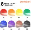 Shuttle Art 216 Pack Washable Markers, 8 Assorted Colors Broad Line Conical Tip Large Markers Bulk with a Box, Bonus Caps, Home Classroom School Supplies for Toddlers Kids Adults Students Teachers…(38 Each of 8 Colors(Broad Tip))