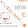 Shuttle Art 216 Pack Washable Markers, 8 Assorted Colors Broad Line Conical Tip Large Markers Bulk with a Box, Bonus Caps, Home Classroom School Supplies for Toddlers Kids Adults Students Teachers…(20 Each of 12 Colors(Super Tip))