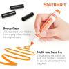 Shuttle Art 216 Pack Washable Markers, 8 Assorted Colors Broad Line Conical Tip Large Markers Bulk with a Box, Bonus Caps, Home Classroom School Supplies for Toddlers Kids Adults Students Teachers…(38 Each of 8 Colors(Broad Tip))