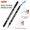 Shuttle Art Dual Tip Fabric Markers, 30 Colors Permanent No Bleed Pens for T-Shirts Sneakers, Non-Toxic & Child Safe for Kids Adult Painting Writing