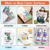 Shuttle Art Fabric Markers Pens, 40 Colors Dual Tip Fabric Markers Permanent No Bleed Pens for T-Shirts Sneakers, Non-Toxic & Child Safe Permanent Pens for Kids Adult Painting Writing