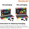 Shuttle Art Chalk Markers, 24 Vibrant Colors Liquid Chalk Markers Pens for Chalkboards, Windows, Glass, Cars, Erasable, 3mm Reversible Fine Tip with Chalkboard Labels for Office Home Supplies