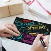 Shuttle Art Chalk Markers, 24 Vibrant Colors Liquid Chalk Markers Pens for Chalkboards, Windows, Glass, Cars, Erasable, 3mm Reversible Fine Tip with Chalkboard Labels for Office Home Supplies