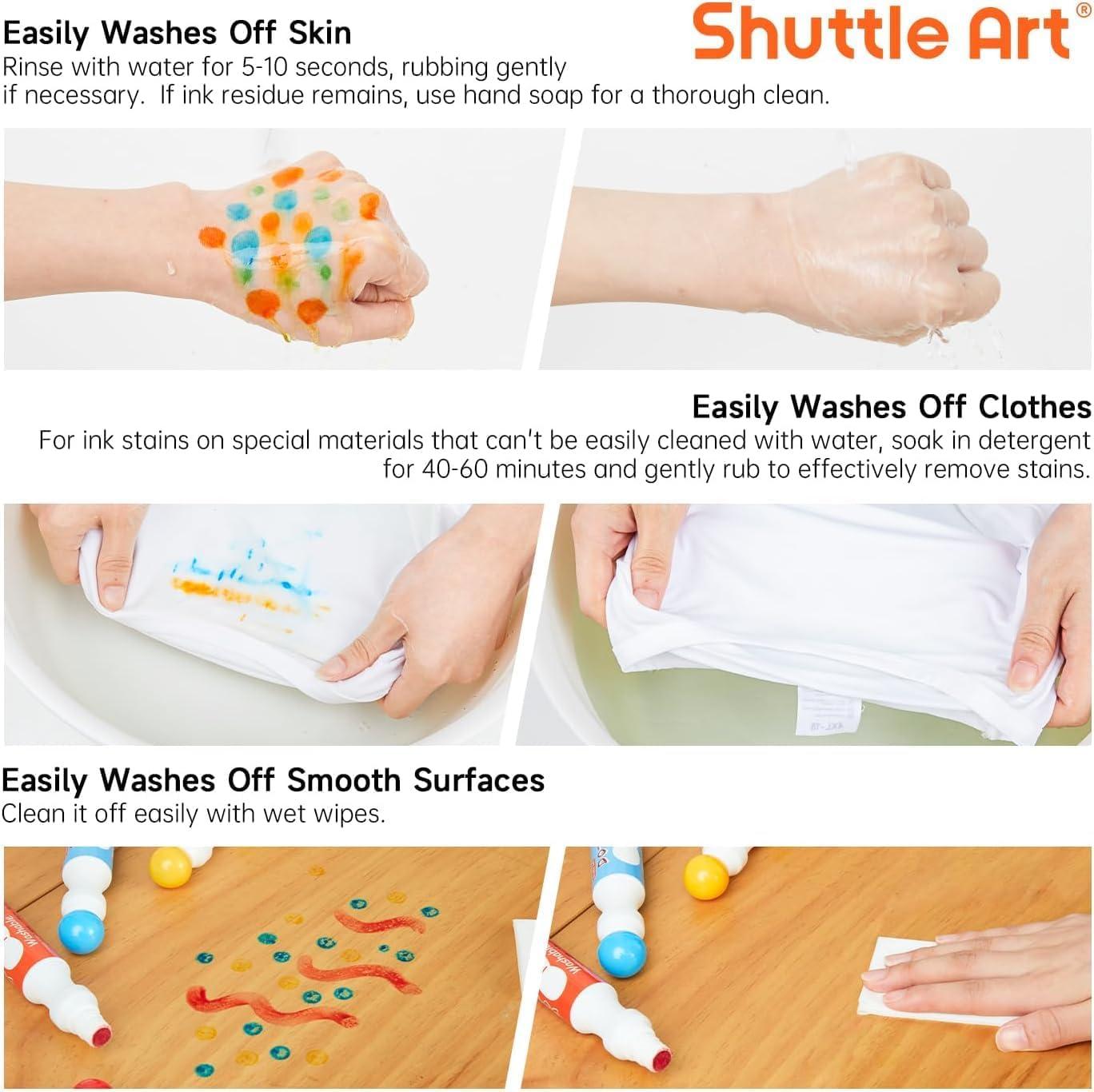 imageShuttle Art 10 Colors Dot Marker Washable NonToxic Dot Marker for Children Early Education Bingo Dabber for Creation with 1 Dot Activity Book