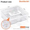 Shuttle Art 36 Markers Acrylic Marker Organizer, Portable 3-Layer Transparent Storage Box, Stackable Pen Holder for Art Supplies,Ideal for Home, Office & School Desk Organization