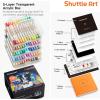 Shuttle Art 60 Pack Dual Tone Acrylic Paint Markers, 120 Colors Acrylic Paint Pens for Rock Painting, Ceramic, Wood, Canvas, Glass, Stone, Fabric, Card Making, DIY & Art Supplies(60 Pack 120 Colors)