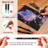 Shuttle Art 80 Colors Dual Tip Acrylic Paint Markers, Brush Tip and Fine Tip Acrylic Paint Pens for Rock Painting, Ceramic, Wood, Canvas, Plastic, Glass, Stone, Calligraphy, Card Making, DIY Crafts(80 Colors Brush Tip and Fine Tip)