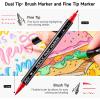 Shuttle Art 80 Colors Dual Tip Acrylic Paint Markers, Brush Tip and Fine Tip Acrylic Paint Pens for Rock Painting, Ceramic, Wood, Canvas, Plastic, Glass, Stone, Calligraphy, Card Making, DIY Crafts(60 Colors)