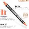 Shuttle Art 80 Colors Dual Tip Acrylic Paint Markers, Brush Tip and Fine Tip Acrylic Paint Pens for Rock Painting, Ceramic, Wood, Canvas, Plastic, Glass, Stone, Calligraphy, Card Making, DIY Crafts(28 Colors Brush Tip and Dot Tip)