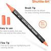 Shuttle Art 80 Colors Dual Tip Acrylic Paint Markers, Brush Tip and Fine Tip Acrylic Paint Pens for Rock Painting, Ceramic, Wood, Canvas, Plastic, Glass, Stone, Calligraphy, Card Making, DIY Crafts(28 Colors Brush Tip and Fine Tip)