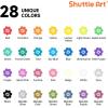 Shuttle Art 80 Colors Dual Tip Acrylic Paint Markers, Brush Tip and Fine Tip Acrylic Paint Pens for Rock Painting, Ceramic, Wood, Canvas, Plastic, Glass, Stone, Calligraphy, Card Making, DIY Crafts(28 Colors Brush Tip and Dot Tip)