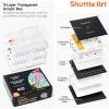 Shuttle Art Automatic Ink Control Acrylic Paint Markers, 60 Colors Brush Tip Acrylic Paint Pens for Rock Painting, Ceramic, Wood, Canvas, Glass, Stone, Fabric, Card Making, DIY & Art Supplies(36 Colors Brush Tip)