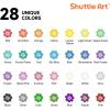 Shuttle Art Automatic Ink Control Acrylic Paint Markers, 60 Colors Brush Tip Acrylic Paint Pens for Rock Painting, Ceramic, Wood, Canvas, Glass, Stone, Fabric, Card Making, DIY & Art Supplies(Dot Tip and Fine Tip)