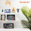Shuttle Art Automatic Ink Control Acrylic Paint Markers, 60 Colors Brush Tip Acrylic Paint Pens for Rock Painting, Ceramic, Wood, Canvas, Glass, Stone, Fabric, Card Making, DIY & Art Supplies(Dot Tip and Fine Tip)