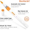 Shuttle Art Automatic Ink Control Acrylic Paint Markers, 60 Colors Brush Tip Acrylic Paint Pens for Rock Painting, Ceramic, Wood, Canvas, Glass, Stone, Fabric, Card Making, DIY & Art Supplies(36 Colors Brush Tip)