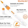 Shuttle Art Automatic Ink Control Acrylic Paint Markers, 60 Colors Brush Tip Acrylic Paint Pens for Rock Painting, Ceramic, Wood, Canvas, Glass, Stone, Fabric, Card Making, DIY & Art Supplies(60 Colors Brush Tip)