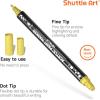 Shuttle Art Automatic Ink Control Acrylic Paint Markers, 60 Colors Brush Tip Acrylic Paint Pens for Rock Painting, Ceramic, Wood, Canvas, Glass, Stone, Fabric, Card Making, DIY & Art Supplies(Dot Tip and Fine Tip)