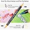 Shuttle Art Automatic Ink Control Acrylic Paint Markers, 60 Colors Brush Tip Acrylic Paint Pens for Rock Painting, Ceramic, Wood, Canvas, Glass, Stone, Fabric, Card Making, DIY & Art Supplies(28 Metallic Colrs)