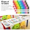 Shuttle Art Dot Markers, 14 Colors Bingo Daubers with 135 Patterns, 5 Activity Books, Educational Set With Art Activities,Non-Toxic Washable Coloring Markers(12 Colors x 4 Sets + 6 Activity Books)