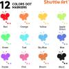 Shuttle Art Dot Markers, 14 Colors Bingo Daubers with 135 Patterns, 5 Activity Books, Educational Set With Art Activities,Non-Toxic Washable Coloring Markers(12 Colors x 4 Sets + 6 Activity Books)