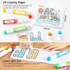 Shuttle Art Dot Markers, 14 Colors Bingo Daubers with 135 Patterns, 5 Activity Books, Educational Set With Art Activities,Non-Toxic Washable Coloring Markers(14 Colors + 5 Activity Books)