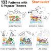 Shuttle Art Dot Markers, 14 Colors Bingo Daubers with 135 Patterns, 5 Activity Books, Educational Set With Art Activities,Non-Toxic Washable Coloring Markers(36 Colors + 5 Activity Books)