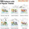 Shuttle Art Dot Markers, 14 Colors Bingo Daubers with 135 Patterns, 5 Activity Books, Educational Set With Art Activities,Non-Toxic Washable Coloring Markers(12 Colors x 4 Sets + 6 Activity Books)