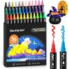 Shuttle Art 80 Colors Dual Tip Acrylic Paint Markers, Brush Tip and Fine Tip Acrylic Paint Pens for Rock Painting, Ceramic, Wood, Canvas, Plastic, Glass, Stone, Calligraphy, Card Making, DIY Crafts(Assorted)