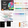 Shuttle Art Automatic Ink Control Acrylic Paint Markers, 60 Colors Brush Tip Acrylic Paint Pens for Rock Painting, Ceramic, Wood, Canvas, Glass, Stone, Fabric, Card Making, DIY & Art Supplies(36 Colors Brush Tip)