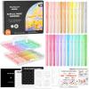 Shuttle Art Automatic Ink Control Acrylic Paint Markers, 60 Colors Brush Tip Acrylic Paint Pens for Rock Painting, Ceramic, Wood, Canvas, Glass, Stone, Fabric, Card Making, DIY & Art Supplies(24 Pastel Colors Brush Tip)