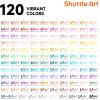 Shuttle Art Dual Tip Brush Pens, 70 Colors, Fine and Brush Dual Tip Markers Set, Portable Storage Case, Ideal for Calligraphy, Coloring, Doodling, Writing(120 Colors with 1 Coloring Book)