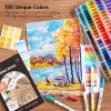 Shuttle Art Dual Tip Brush Pens, 70 Colors, Fine and Brush Dual Tip Markers Set, Portable Storage Case, Ideal for Calligraphy, Coloring, Doodling, Writing(120 Colors with 1 Coloring Book)