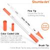 Shuttle Art Dual Tip Brush Pens, 70 Colors, Fine and Brush Dual Tip Markers Set, Portable Storage Case, Ideal for Calligraphy, Coloring, Doodling, Writing(120 Colors with 1 Coloring Book)