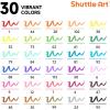 Shuttle Art Dual Tip Brush Pens, 70 Colors, Fine and Brush Dual Tip Markers Set, Portable Storage Case, Ideal for Calligraphy, Coloring, Doodling, Writing(30 Colors)
