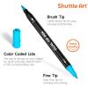 Shuttle Art Dual Tip Brush Pens, 70 Colors, Fine and Brush Dual Tip Markers Set, Portable Storage Case, Ideal for Calligraphy, Coloring, Doodling, Writing(30 Colors)